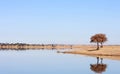 Blue lake in Vale Do Guadiana, Alentejo, Portugal