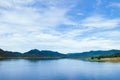 Blue lake of Yang Chum Water reservior with summer sky - Thailand Royalty Free Stock Photo