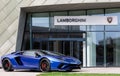 Blue Lamborghini Aventador exterior