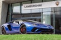 Blue Lamborghini Aventador exterior