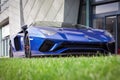 Blue Lamborghini Aventador