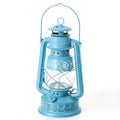 Blue Lantern Isolated on White Background Royalty Free Stock Photo