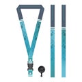 Hexagonal Blue Lanyard Template for all company