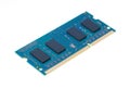 Blue laptop RAM isolated on white background Royalty Free Stock Photo