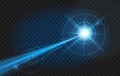 Blue laser beam isolated Royalty Free Stock Photo