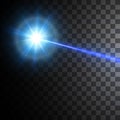 Blue laser beam. vector illustration Royalty Free Stock Photo