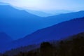 Blue Layers of Mountain Ridges Royalty Free Stock Photo