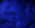 Blue leather cubes background texture