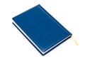 Blue leather covered book isolated on white Royalty Free Stock Photo
