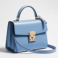 Blue Leather Handbag With Gold Strap - Kodak Elite Chrome Extra Color Style
