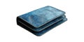 Blue leather wallet isolated on transparent background Royalty Free Stock Photo