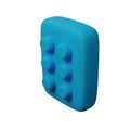 Blue lego with flat look