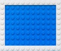 Blue Lego plate for design purpose Royalty Free Stock Photo