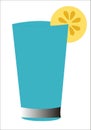 Blue lemon cocktail