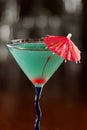 Electric blue lemonade martini Royalty Free Stock Photo