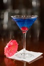 Electric blue lemonade martini Royalty Free Stock Photo