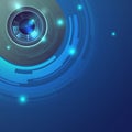 Blue lens vector abstract background