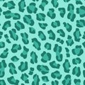 Blue Leopard Animal Print Seamless Repeat Design Royalty Free Stock Photo