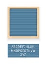 Blue letter board