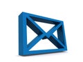Blue letter or email icon Royalty Free Stock Photo