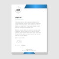 Blue letterhead premium template design