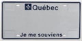 Blue license plate of Quebec, Canada. I remember