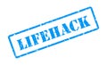 Blue lifehack stamp Royalty Free Stock Photo