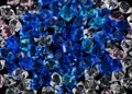 Blue and light acrylic crystal stone crystal texture