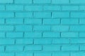 Blue light aqua color marine paint on brick wall texture background abstract