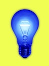 Blue Light Bulb Royalty Free Stock Photo