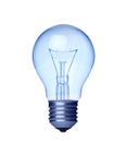 Blue light bulb isolated