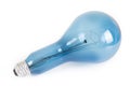 Blue Light bulb isolated white background. Royalty Free Stock Photo