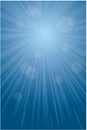 Blue light burst, abstract background Royalty Free Stock Photo