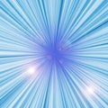 Blue light burst Royalty Free Stock Photo