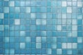 Blue Light Ceramic Tiles: Mosaic Background for Bathroom & Kitchen, Geometric Grid Pattern Royalty Free Stock Photo