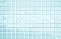 Blue light ceramic wall and floor tiles mosaic background in bathroom and kitchen. Design pattern geometric with grid wallpaper Royalty Free Stock Photo