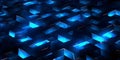 Blue light 3d cubes geometric as abstract background wallpaper Royalty Free Stock Photo