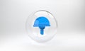 Blue Light emitting diode icon isolated on grey background. Semiconductor diode electrical component. Glass circle Royalty Free Stock Photo