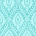 Blue light floral seamless pattern with crown vintage background