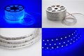 Blue light led belt, led strip,lamp belt,lighting belt Royalty Free Stock Photo