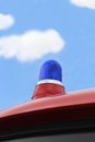 Blue light on an old fire engine Royalty Free Stock Photo