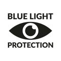 Blue light protection eye icon vector symbol Royalty Free Stock Photo