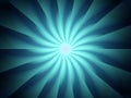 Blue Light Rays Spiral Pattern