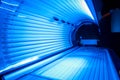 Blue light solarium Royalty Free Stock Photo