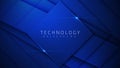 Blue light sparkle line on dark , Technology design concept . abstract background about modernistic tech