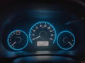 Blue Light Speedometer Honda Mobilio Car Royalty Free Stock Photo