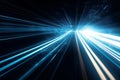 Blue light trails in the dark motion, abstract, backgrounds Royalty Free Stock Photo