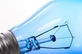 Blue light tungsten bulb. Royalty Free Stock Photo