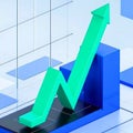 Blue Graphs and Charts Drive Business Growth Royalty Free Stock Photo