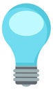 Blue lightbulb icon. Cartoon lamp. Idea symbol Royalty Free Stock Photo